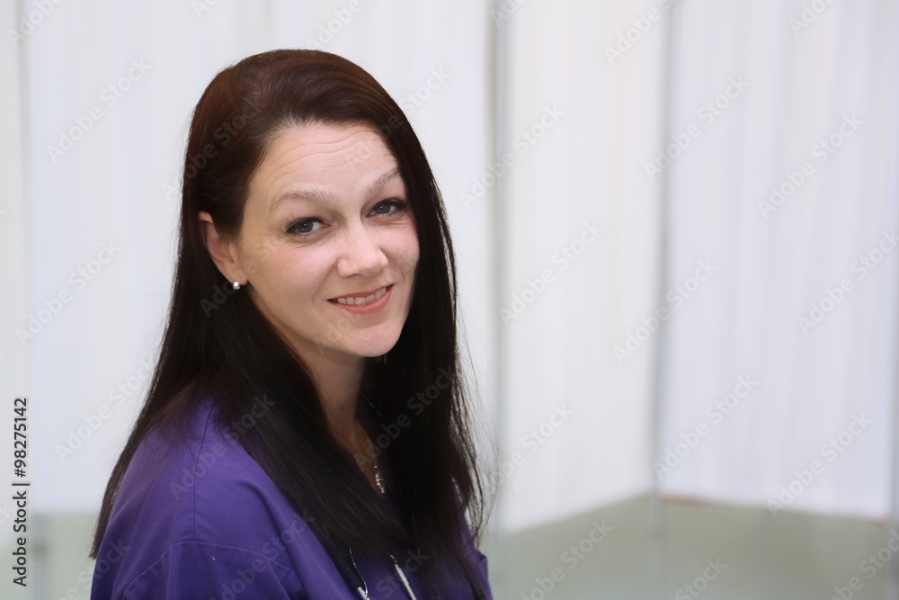 Portrait of attractive female healthcare professional with copy space Portrait of attractive female healthcare professional with copy space