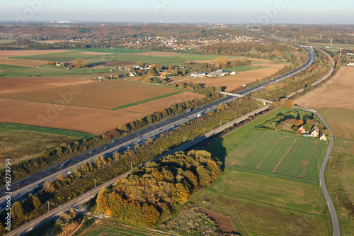 Vaugrigneuse autoroute A10 Aquiiaine vue du ciel