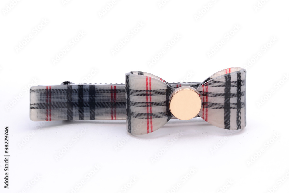 Obraz premium hair clip with bow isolated on white