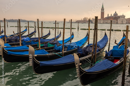 Gondolas in Venice, Italy © krachapol