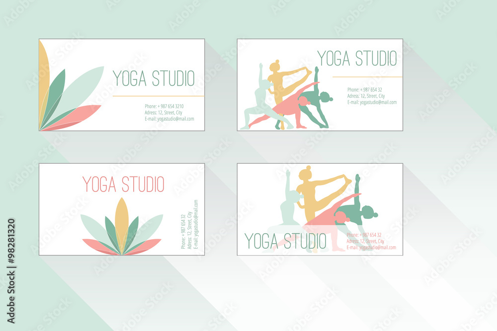 Fototapeta premium Yoga business card