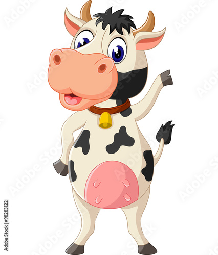 illustration of Cute cow cartoon