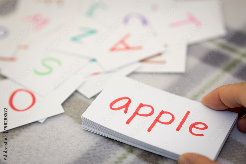 English; Learning the New Word with the Alphabet Cards