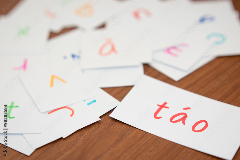 Vietnamese; Learning the New Word with the Alphabet Cards; Writi Vietnamese; Learning the New Word with the Alphabet Cards; Writi