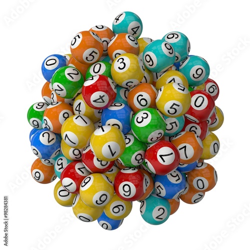 lottery balls stack.