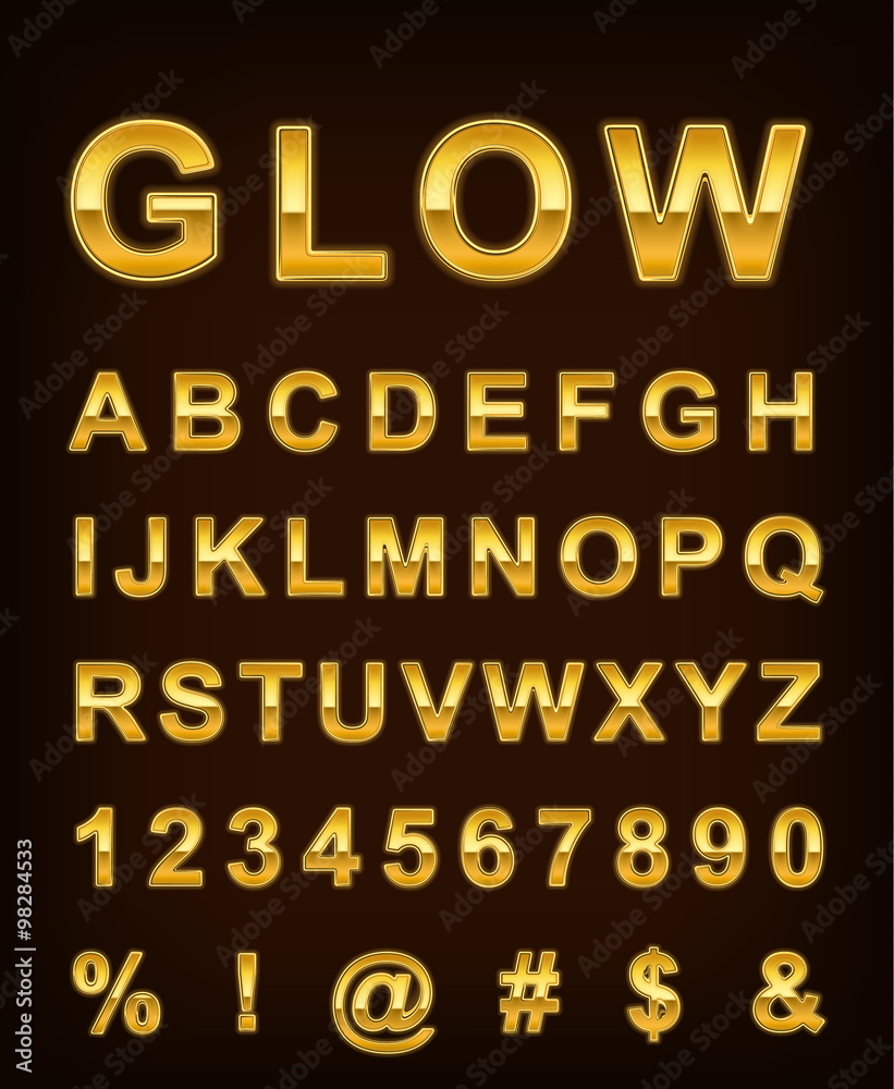 gold alphabet