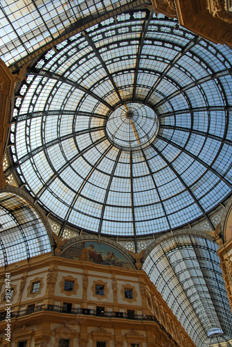 Milan  glass roof of Victor Emanuel shopping gallery.