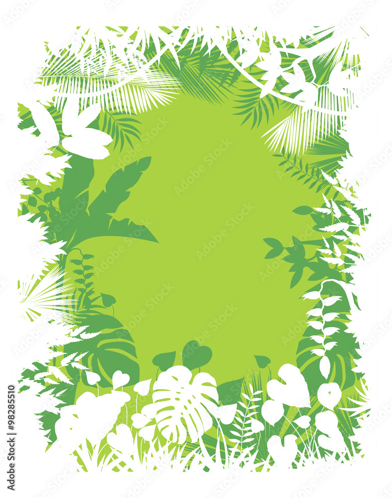 Obraz premium Leaves background of tropical plants
