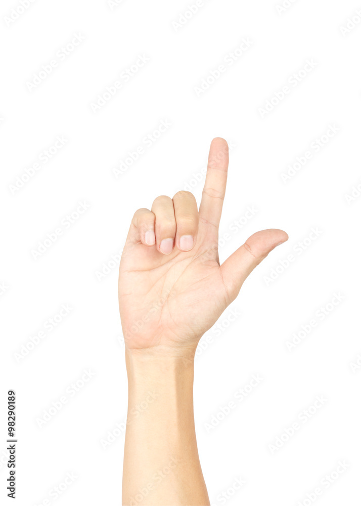 Obraz premium Hand isolated on white background with clipping path