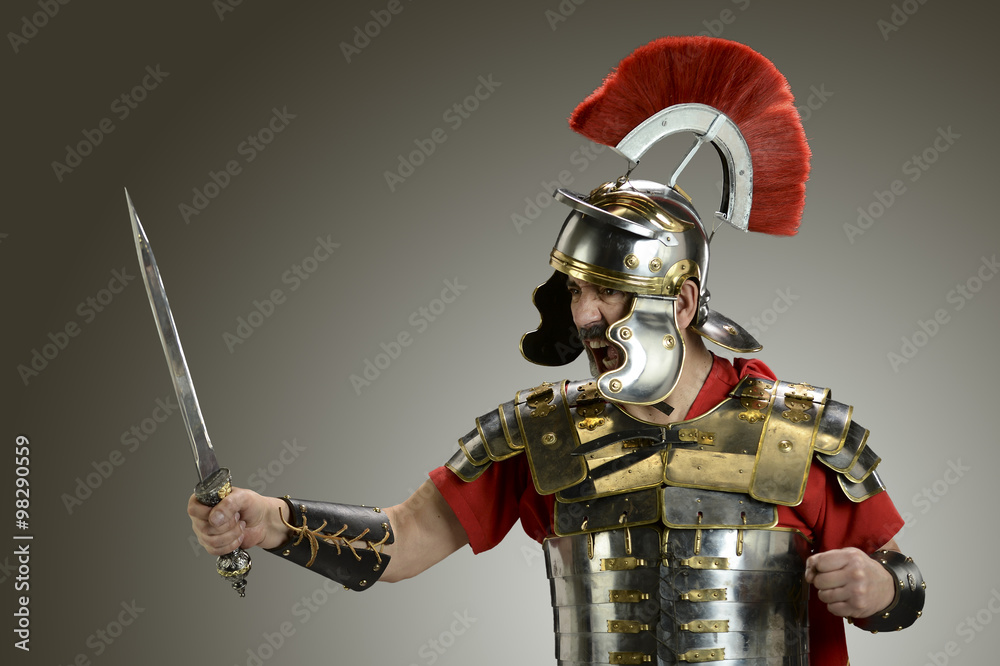 Naklejka premium Roman Soldier with sword
