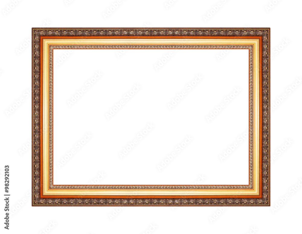 antique picture frame isolated on white background antique picture frame isolated on white background