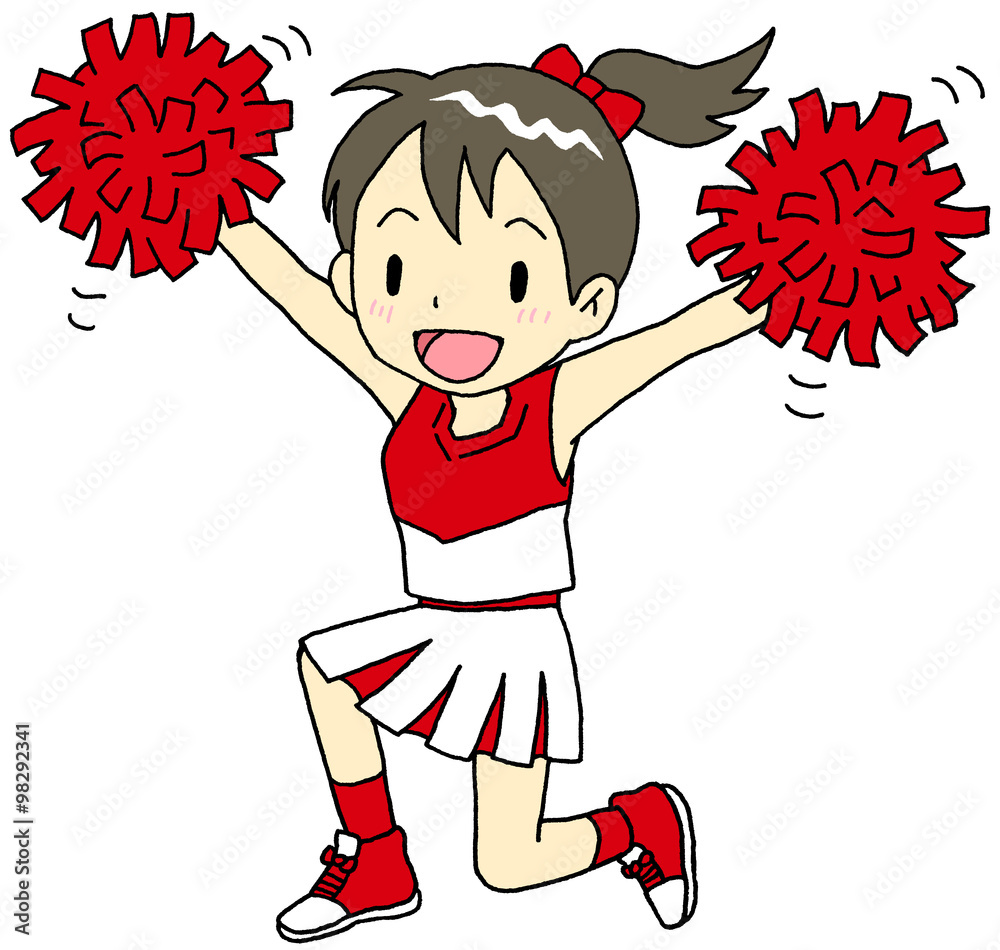 チアリーダー 膝立 赤 Stock イラスト Adobe Stock チアリーダー 膝立 赤 Stock イラスト Adobe Stock