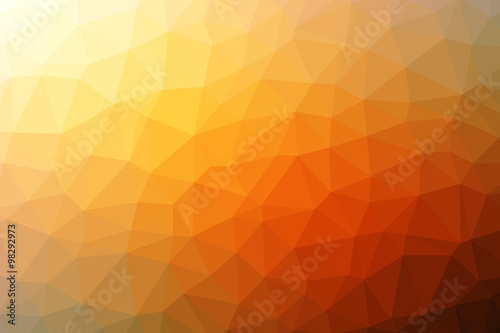 orange autumn abstract background of triangles low poly