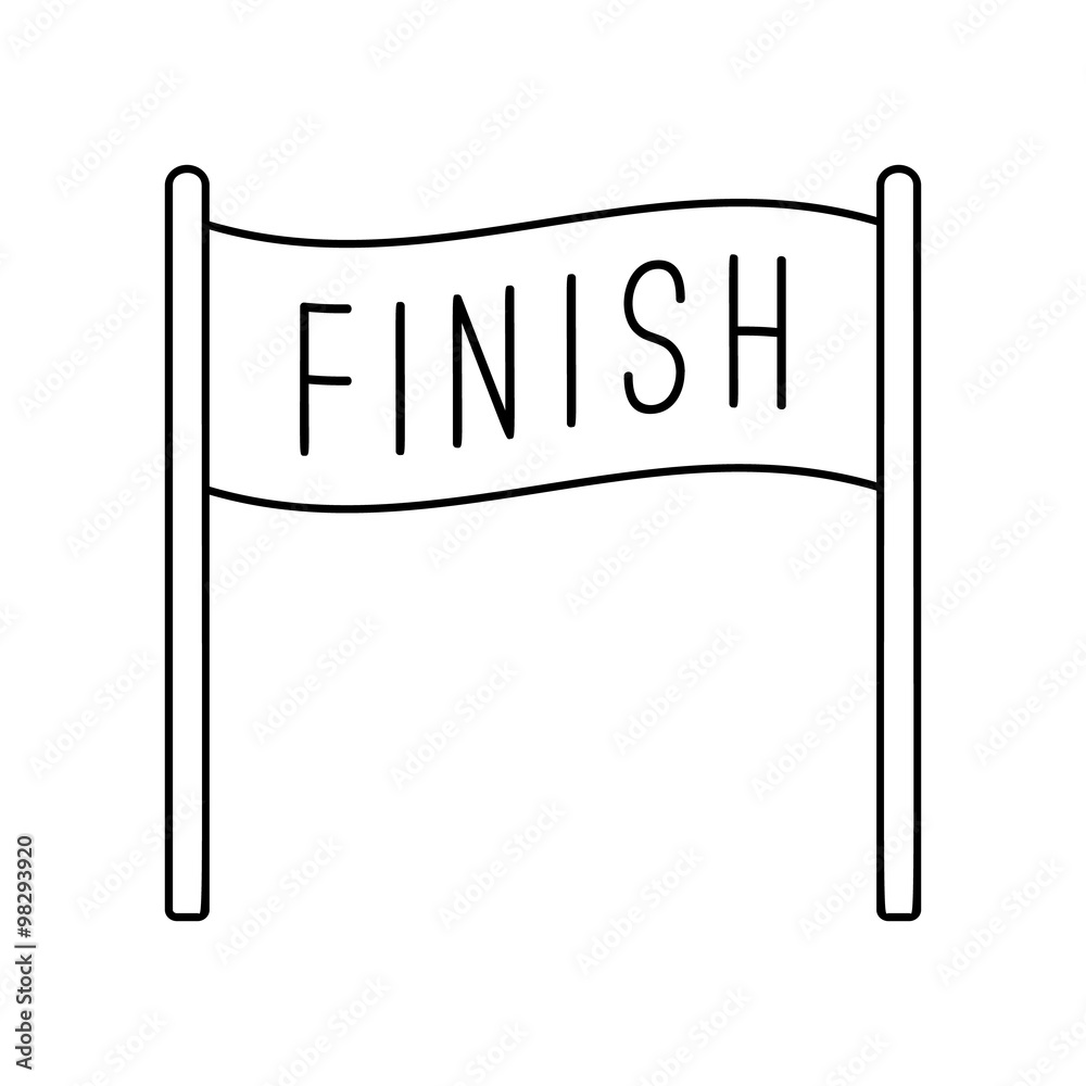 Finish banner line icon