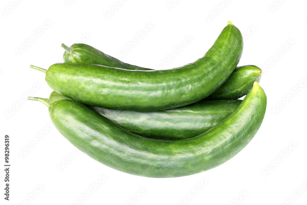 Imperfect cucumbers Isolated on a white background. Imperfect cucumbers Isolated on a white background.
