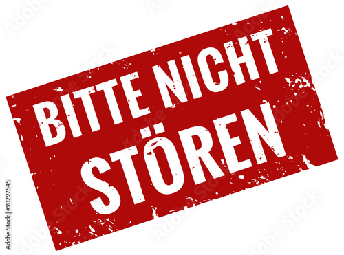 Bitte nicht stören stempel rot 