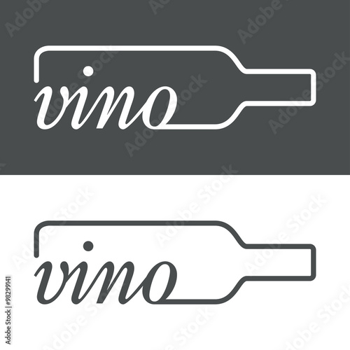 Icono plano vino en botella #3