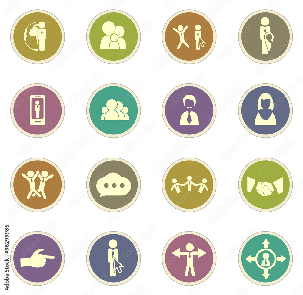Icons set for social network and community sites