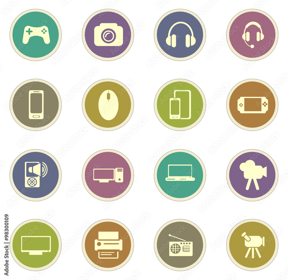 Gadget icons set Gadget icons set