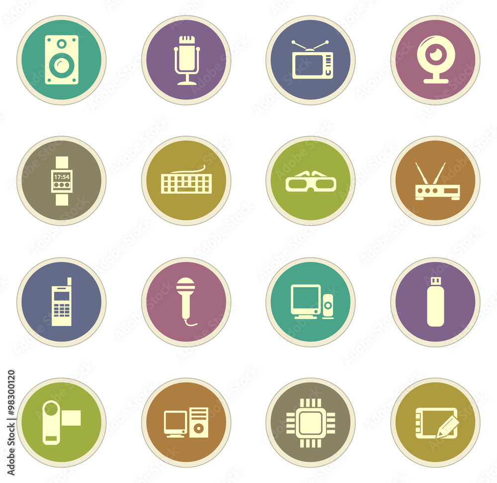 Gadget icons set Gadget icons set