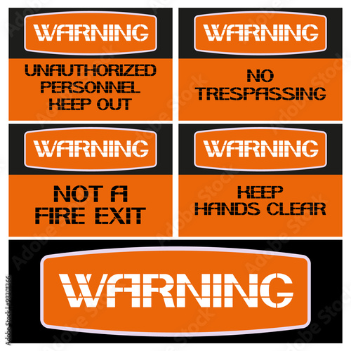 A set of poster on safety.