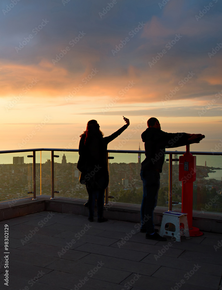 Fototapeta premium View point at sunset
