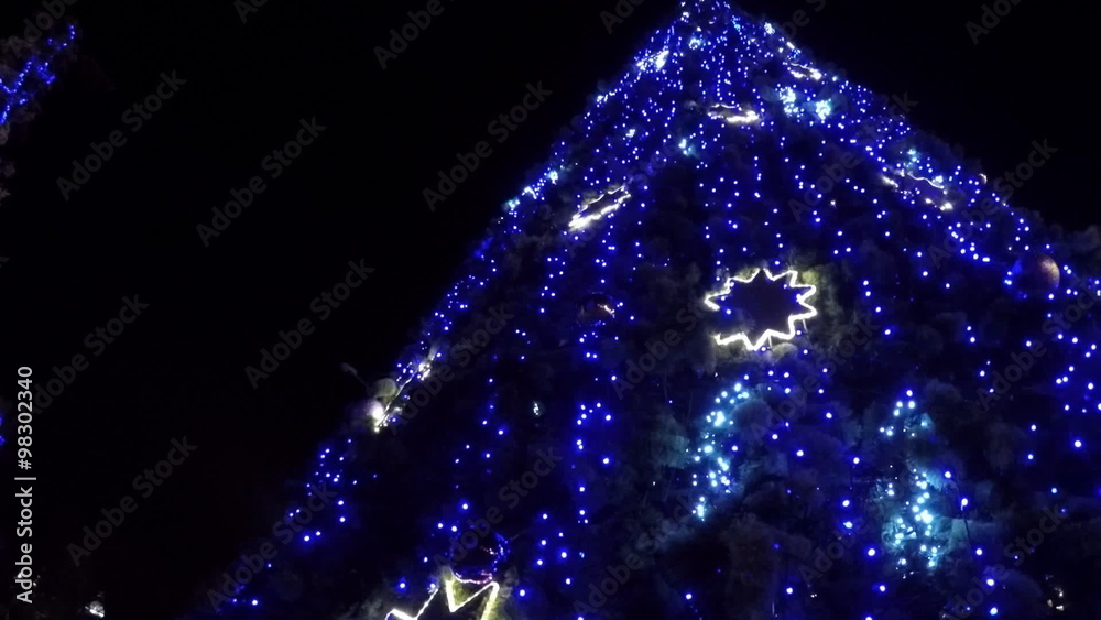 Gopro shot. Beautiful Christmas lights.