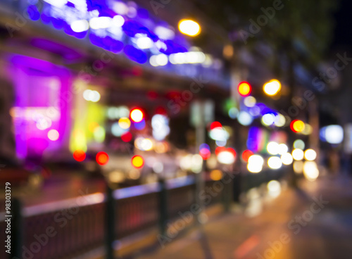 Abstract blurred background of night lights