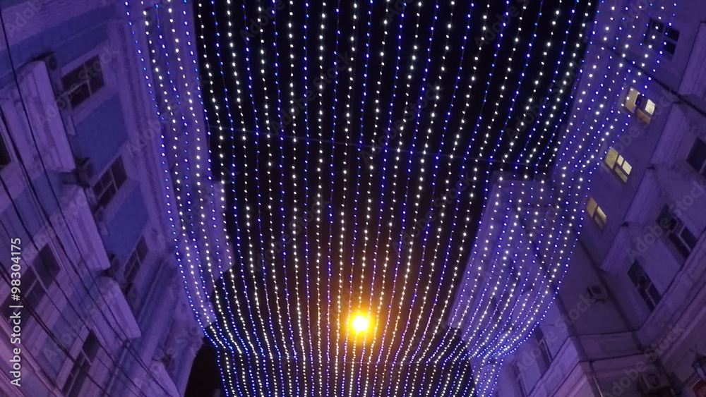 Gopro shot. Beautiful Christmas lights.