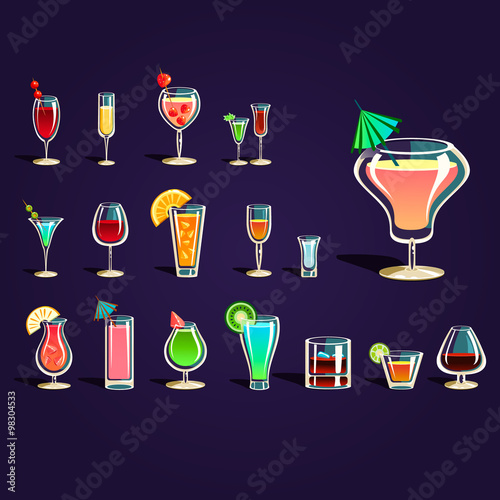 Popular alcoholic cocktails