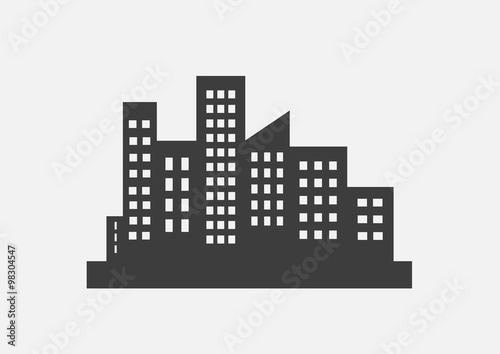 City skyline icon vector