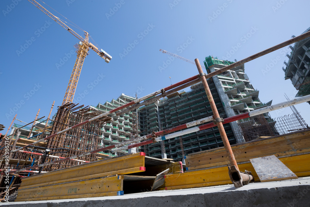 Naklejka premium Viceroy Hotel development building site on the Palm, Dubai
