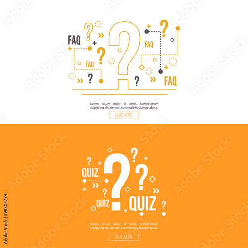 Quiz background vector.