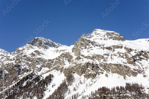 winter mountain landscape in saint moritz