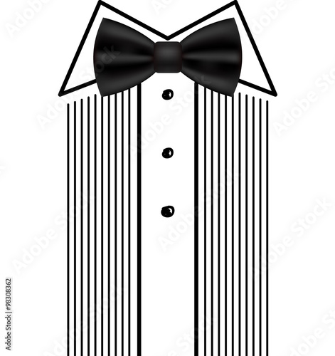 Vector bow tie tuxedo invitation design template