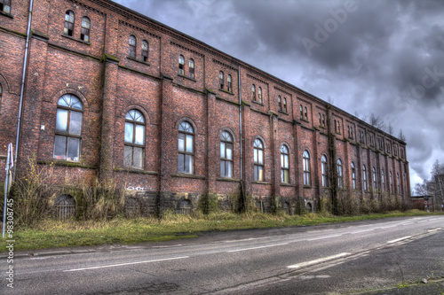 big mine pit red bricks building