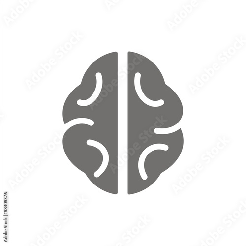 Icono aislado de un cerebro. Ilustración vectorial
