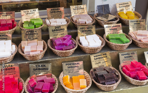 Photography Stock of natural soap. Grand Bazaar, Istanbul, Turkey.