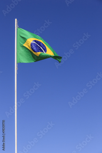 Brazilian flag waving
