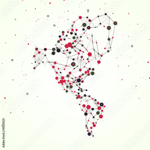 North and South America map