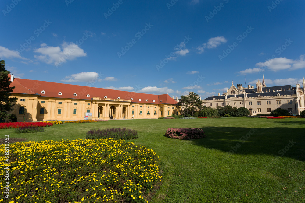 Lednice Castle in South Moravia in the Czech Republic