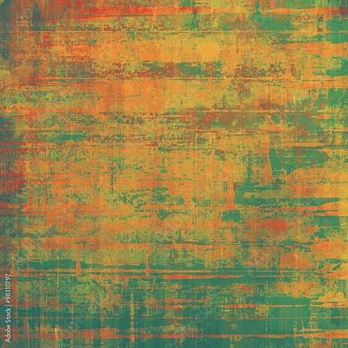 Abstract rough grunge background, colorful texture. With different color patterns: yellow (beige); brown; red (orange); green