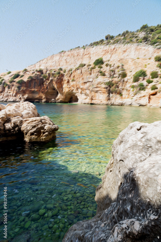 asia in thurkey antalya lycia way water rocks and sky near the n asia in thurkey antalya lycia way water rocks and sky near the n