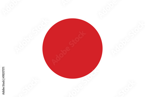 Wektor japońskiej flagi.