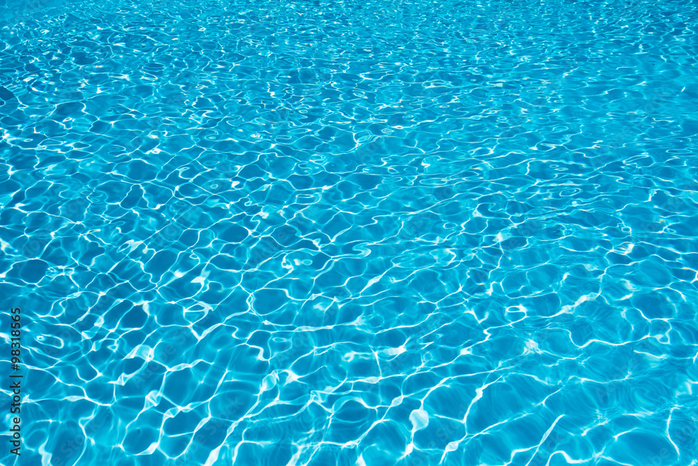 Beautiful rippled water in swimming pool
