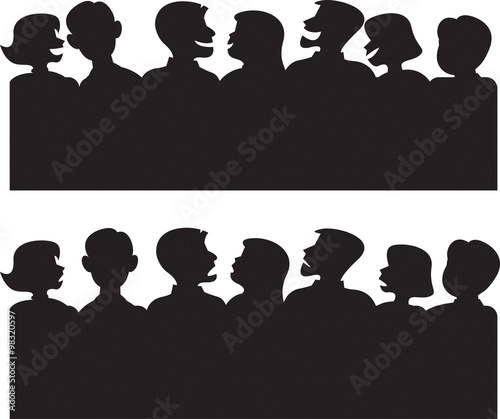 Silhouette of adult audience