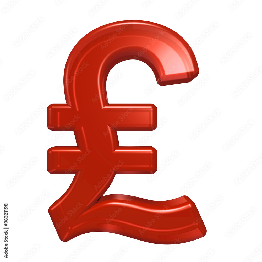 Pound sign from red glass alphabet set, isolated on white. Computer generated 3D photo rendering. Pound sign from red glass alphabet set, isolated on white. Computer generated 3D photo rendering.