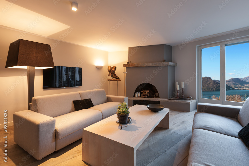 Interior, comfortable living room