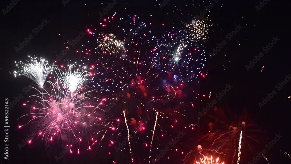 Fireworks at night