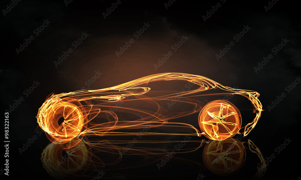 Obraz premium Symbol światła samochodu